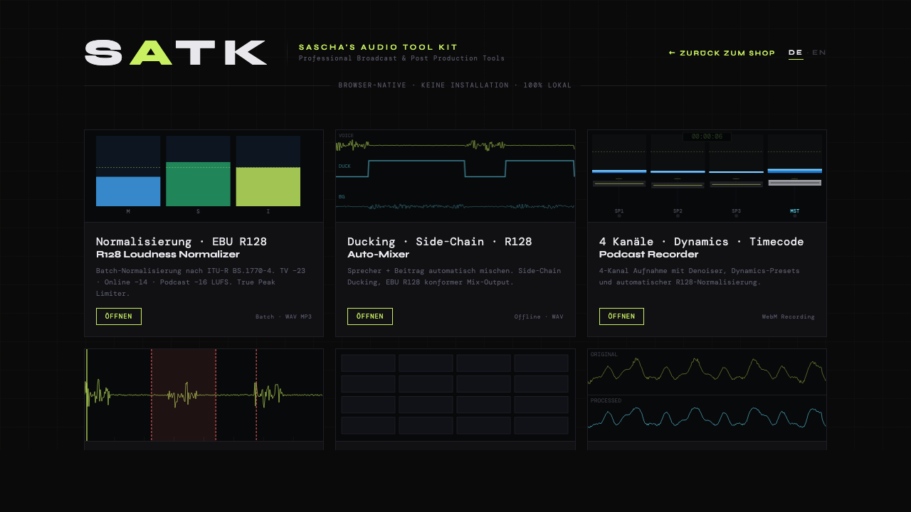 Browser-Tools, sechs kostenlose Audio-Tools direkt im Browser